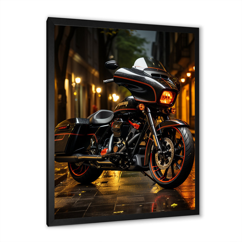 Moto Urban Streetster I, Cadre photo noir simple, H 32 po x l 24 po x P 1 po