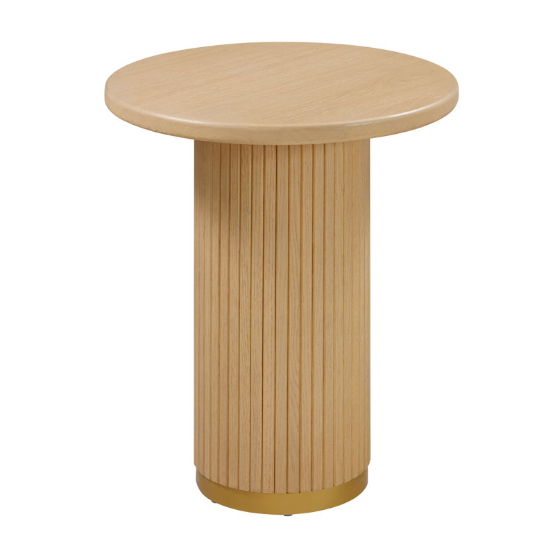 Table d'entrée en bois de chêne Diani, Naturel