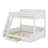 Twin Over Full Bunk Bed With Storage Shelves, LED, Charging Station And A Drawer-1465677979