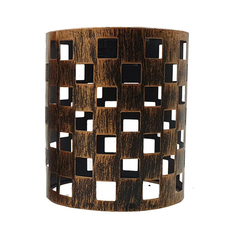 Antinique 13.5 cm H Drum Lamp Shade ( Screw On ), Brushed Copper