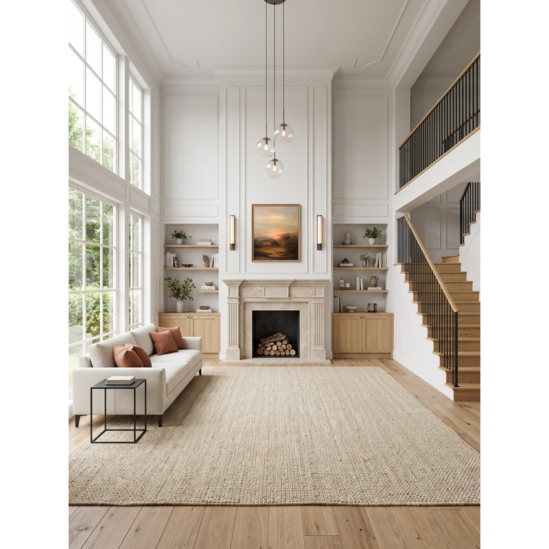 Wabi Sabi Rectangle Area Rug in Ivory, Rectangle 9' x 12'