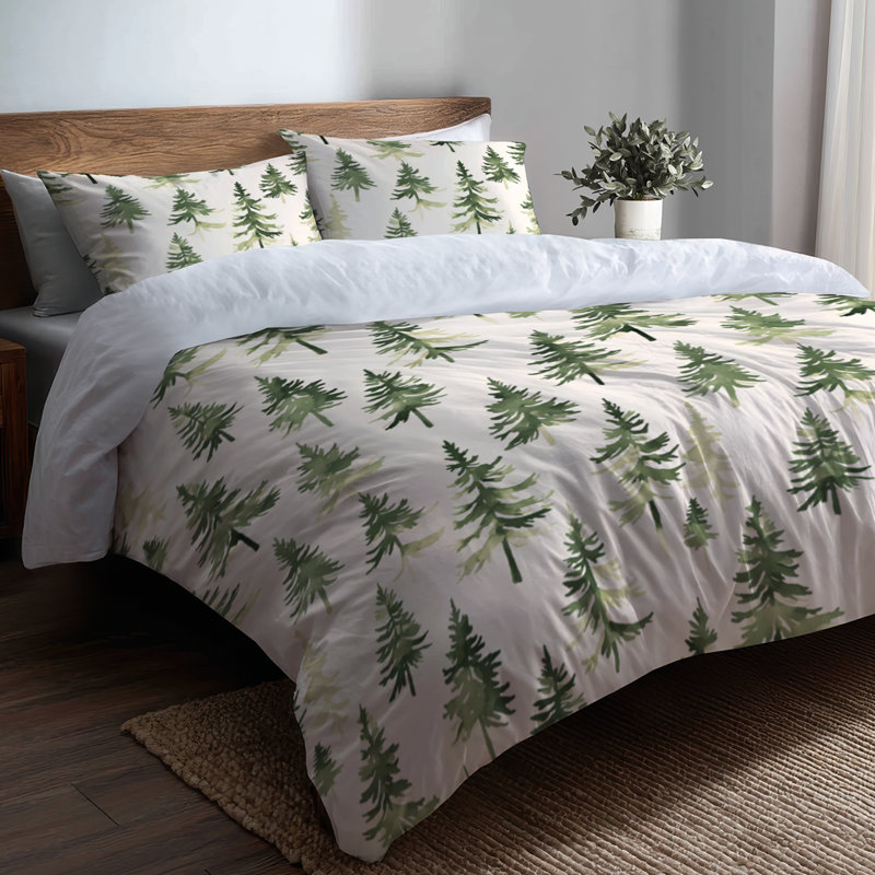 Ensemble de housse de couette et coussin décoratif Rustic Lodge, Housse de couette pour grand lit et 2 taies décor