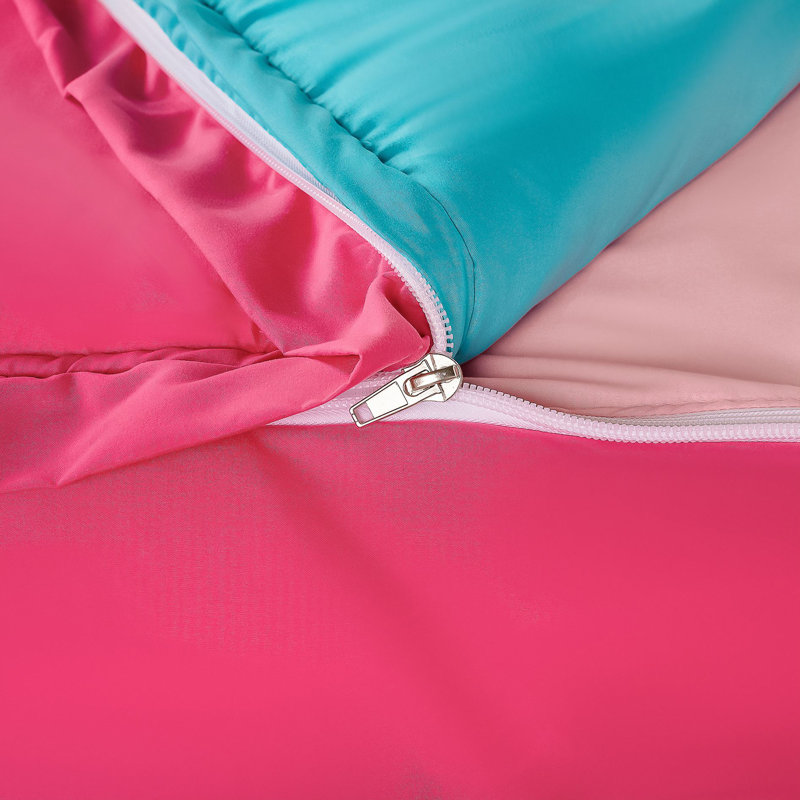  Bunkie Deluxe All-In-One Zipper Bedding Set, Full / Double, Hot Pink