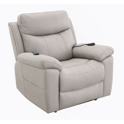 Fauteuil inclinable électrique en microfibre poli Chriki