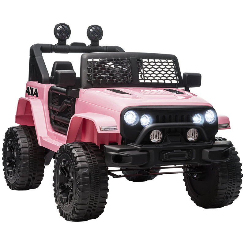 Pink 12-Volt Kids Electric Off-Road Truck with Remote Control