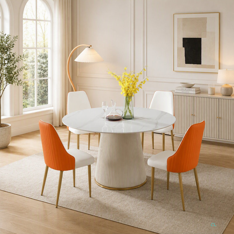 53 Inch Round Sintered Stone Dining Table