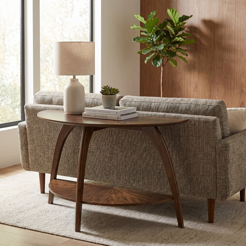 Console demi-lune Atreu, Noyer