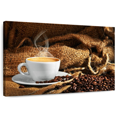 Yarlin Beans And Steaming Coffee