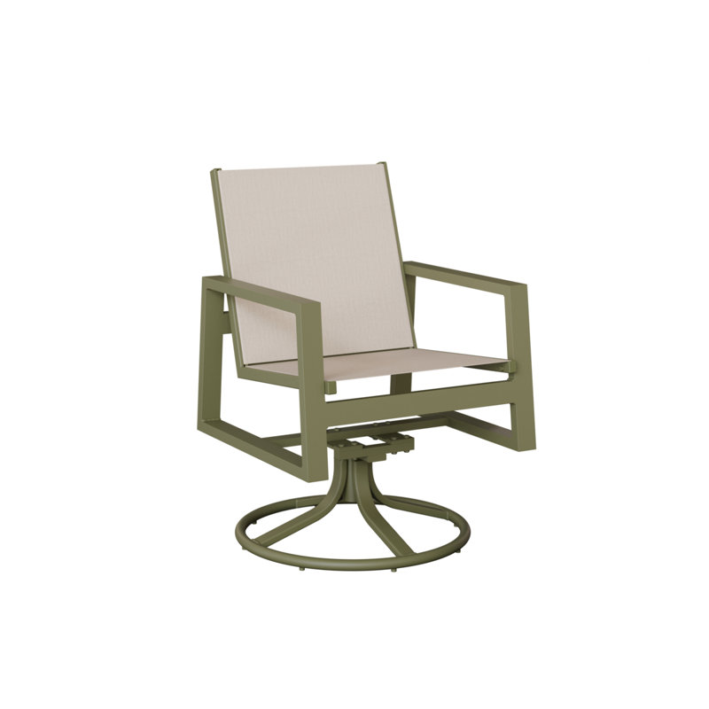 Chaise berçante pivotante berçante Vida de Berlin Gardens, Albâtre, Aluminium vert sauge