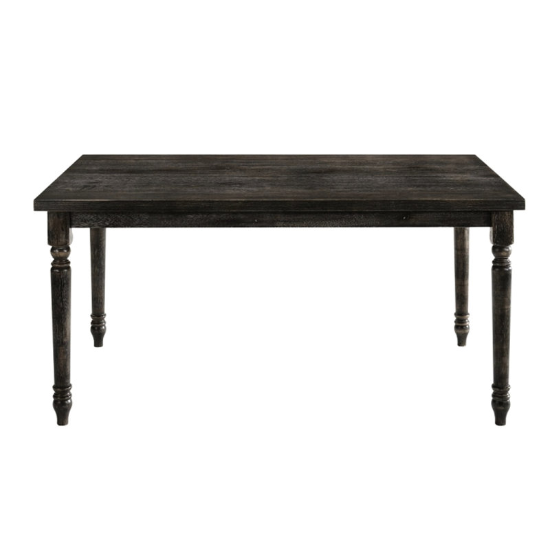 Table de salle à manger rectangulaire patinée gris avec suffisamment d'espace pour 6 6 pieds robustes