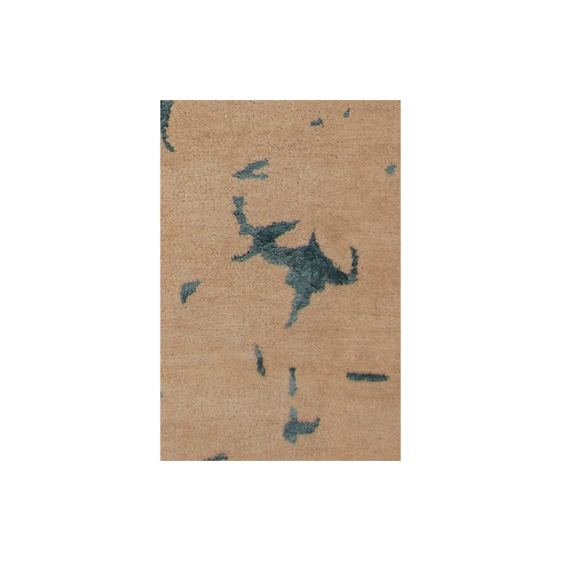 Tapis brun clair / bleu sarcelle à motif Donielle