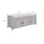 Banc de rangement Marrion de style contemporain avec tablettes et coussins réglables, pieds en bois pour les chambres et les vestibules-992809134