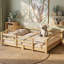 Cadre de lit bas naturel en pin massif naturel Montessori-130154176-130154174