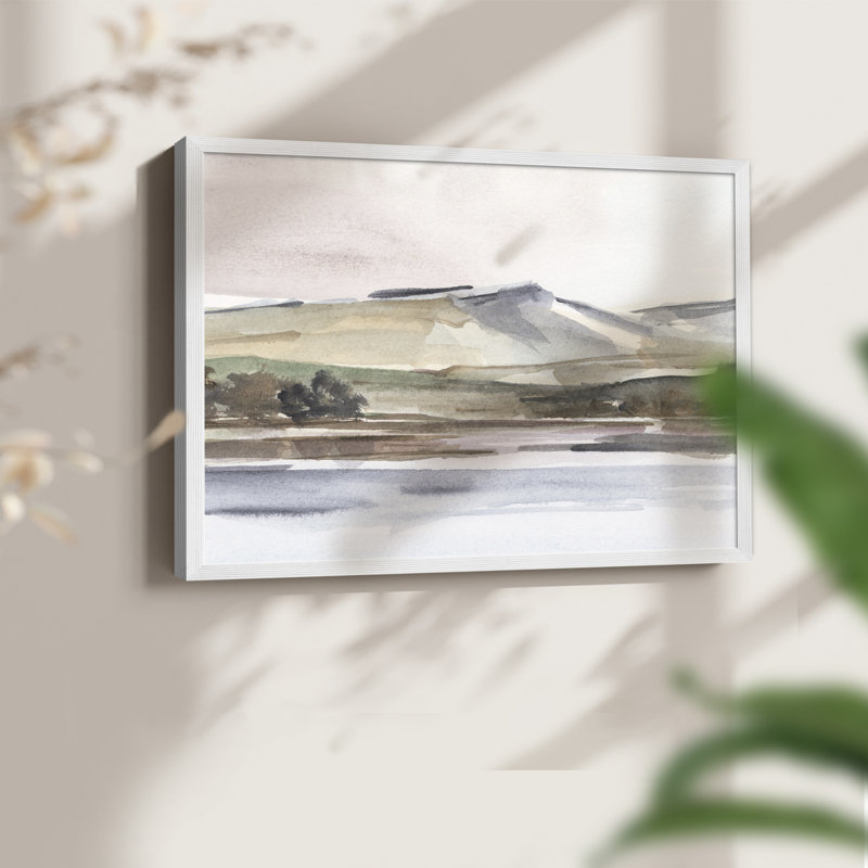 «Autumn Mountain Valley I», reproduction encadrée, H 22 po x l 28 po, Blanc