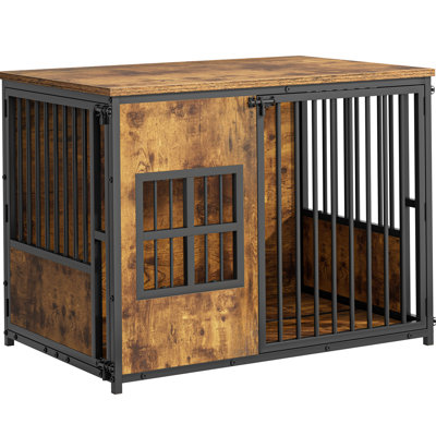 Mobilier de caisse en bois pour chien, grand chenil avec plateau de rangement, cage intérieure pour animal