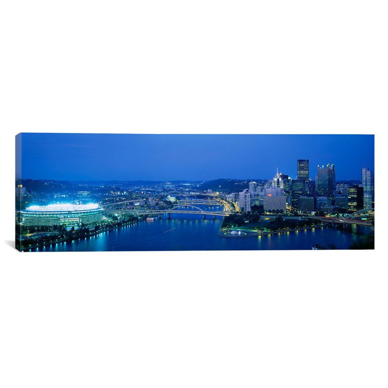 "panoramic three rivers stadium, pittsburgh, pennsylvania, états-unis" , reproduction sur toile tendue, Toile tendue