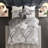Comfortable King Size Polyester Bedding Sets, Chic Damask Design For Home