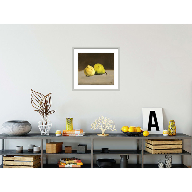 Deux Poires by Framed Giclee Print, 23.5" H x 25.59" W