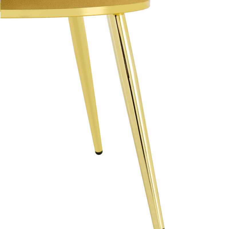 Fauteuil d'appoint unique capitonné à bulles, 2 pièces, Doré, jaune, Doré, jaune