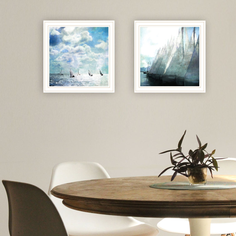 Décoration murale 2 pièces pour la maison, le salon et la chambre à coucher, cadre blanc, multicolore, papier de qualité artistique,