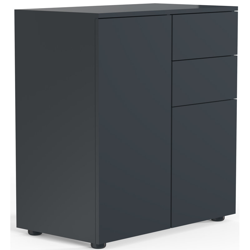 Amonni 70cm W 2 - Drawer Chest of Drawers, Black