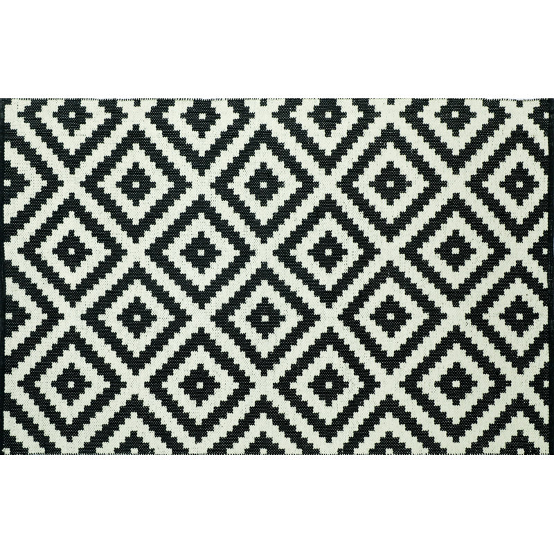 Hazuko Geometric Cotton Hand Braided 120cm X 170cm Area Rug
