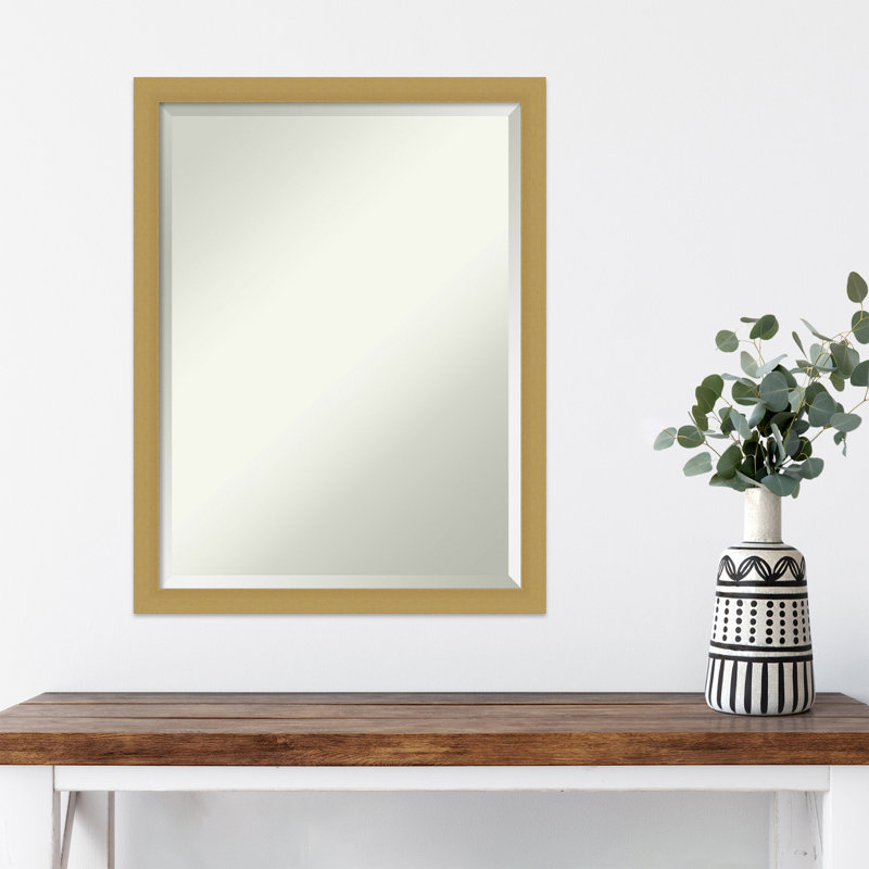 Hoyer Flat Wall Mirror, 26" x 20", Gold