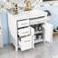 Meuble-lavabo autoportant avec lavabo en céramique, tablettes réglables et 4 tiroirs-774755924