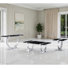 Ensemble de tables basses en O 3 pièces avec base en tréteaux