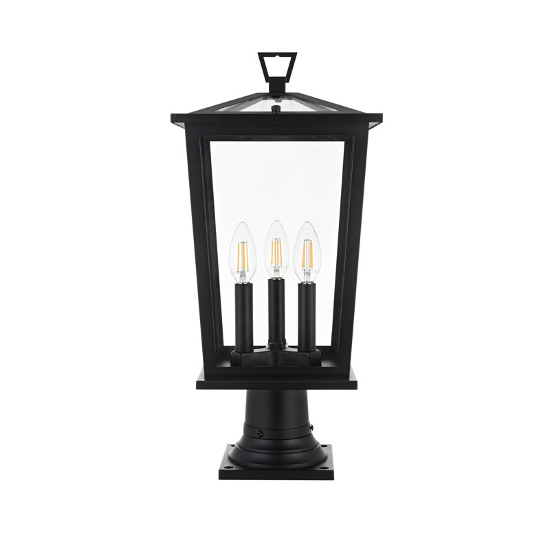 Lampadaire d'extérieur 9,5 pouces noir Deidra