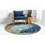 Tapis abstrait bleu / vert / brun Rizer-188467492