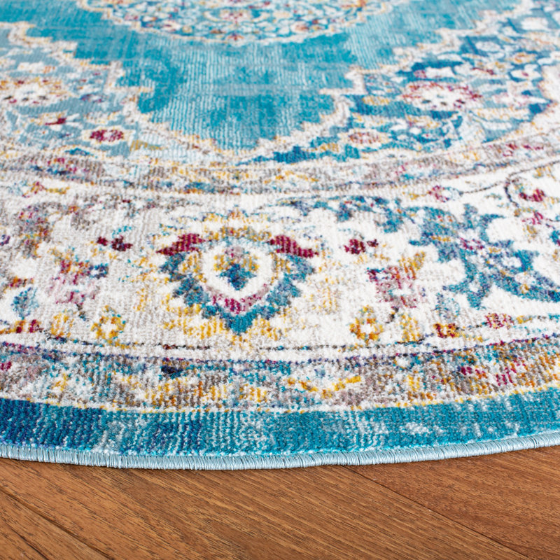 Stalter Performance Oriental Rug, Round 6'5"