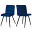 Leann Tufted Velvet Upholstered Back Side Chair-739582756
