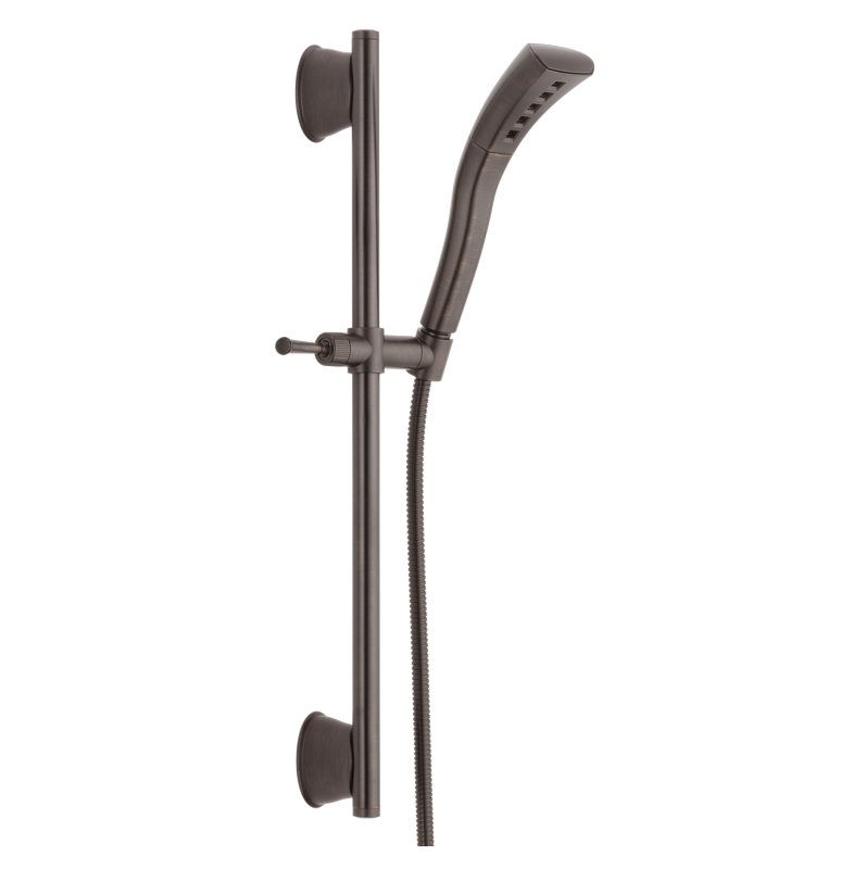 Universal Showering Components Slide Bar Full/Standard Handheld Shower Head with H2Okinetic Technology, Venetian Bronze