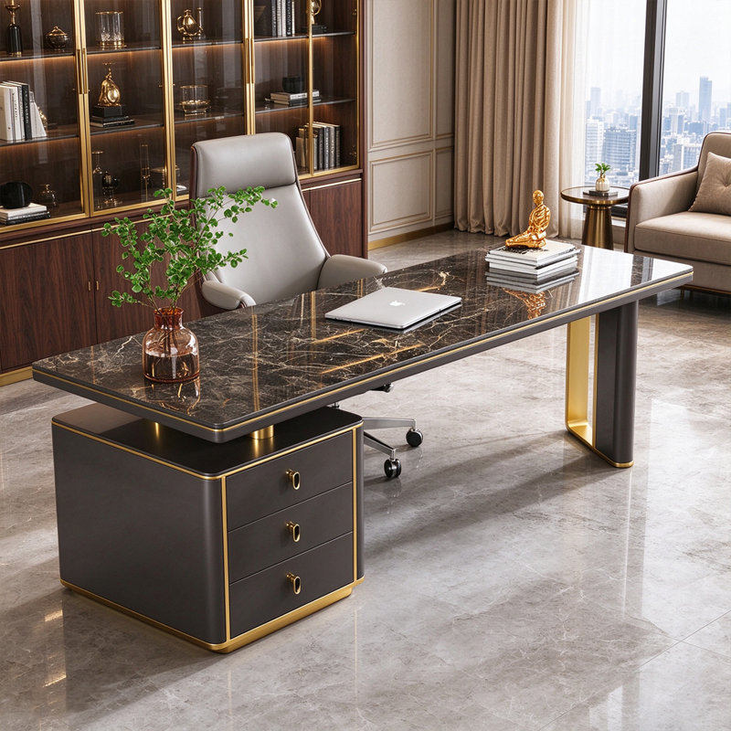 Bureau d'écriture avec tiroirs Black Stone