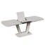 Table de salle à manger extensible en panneau de fibres à densité moyenne avec pieds en forme de U, de style industriel moderne, convient à la maison et au bureau, durable et résistante aux taches