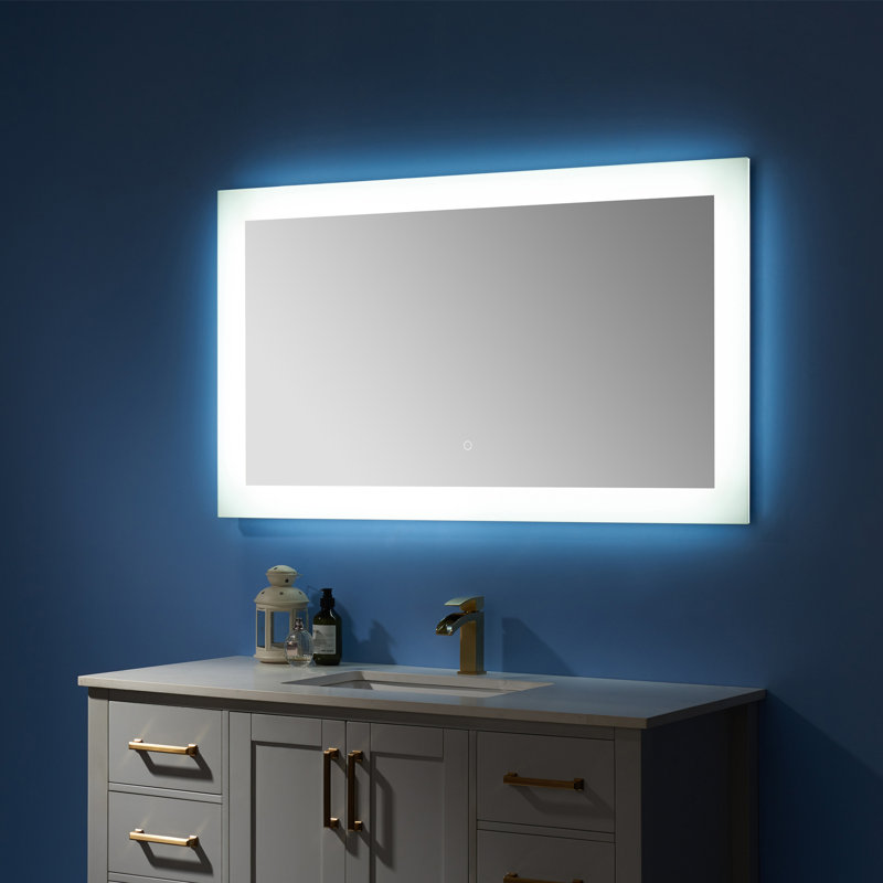 Miroir de salle de bain / meuble-lavabo moderne et contemporain Francys, 28 po x 48 po