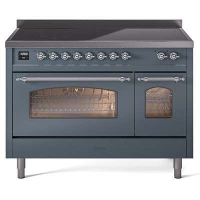 Cuisinière à induction 48 pouces avec 6 éléments à induction ILVE Nostalgie II Series (porte en verre)