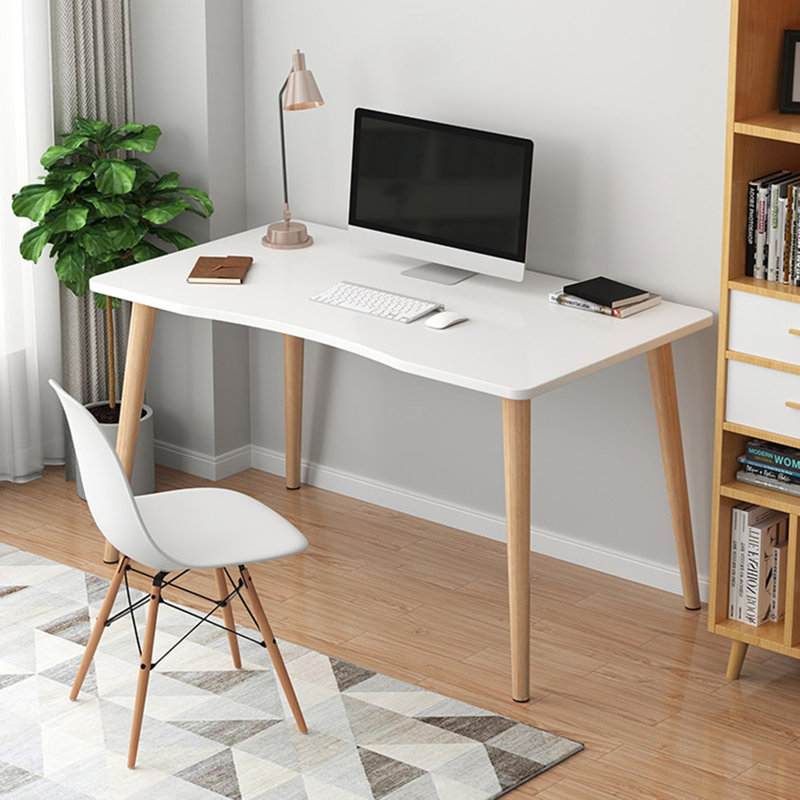 Computer Desk, Nordic Style Home Office Study Desk, Student Wood Writing Table,Spacious Desktop