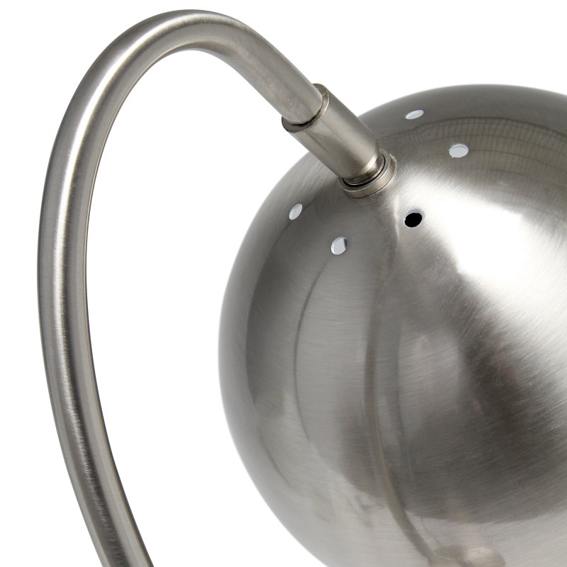 Lampe de table arquée 20,25 po Swartzville, Nickel brossé