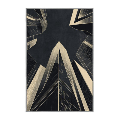Tapis gris moelleux et moelleux à motif géométrique moderne Smart City