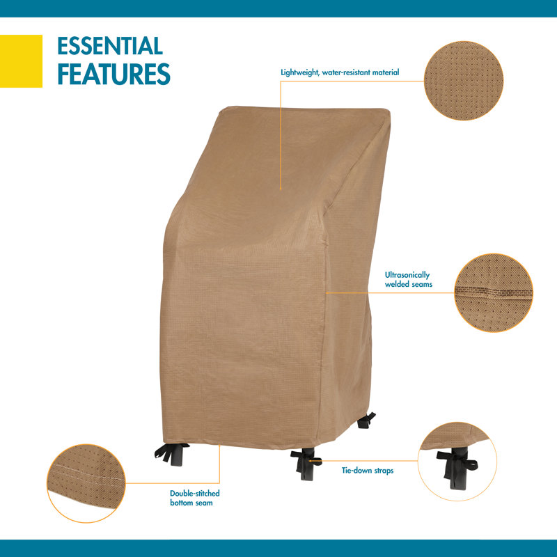 Essential All-Weather Outdoor Chair Cover, 49" H x 28" W x 30" D