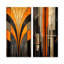 Ensemble de 2 vecteurs orange et gris - formes abstraites, art mural en métal-856044943