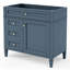 Meuble-lavabo de salle de bain sans lavabo supérieur, armoire de rangement moderne avec 2 tiroirs et un tiroir basculant, cadre en bois massif-134064373-134064374