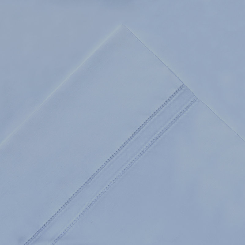  Taie d'oreiller longue en coton à densité de tissage 620 fils, Standard, Bleu ciel