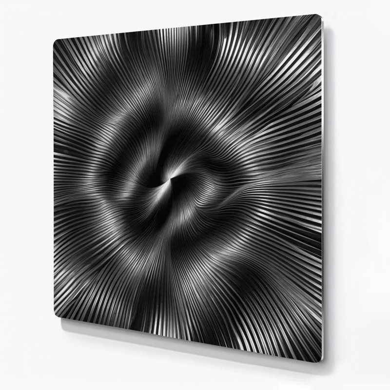 Art mural gris op Op 80, H 384 po x l 384 po x P 0,05 po