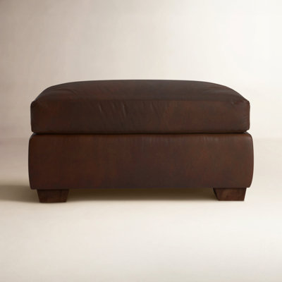Mishal 34" Genuine Leather Ottoman
