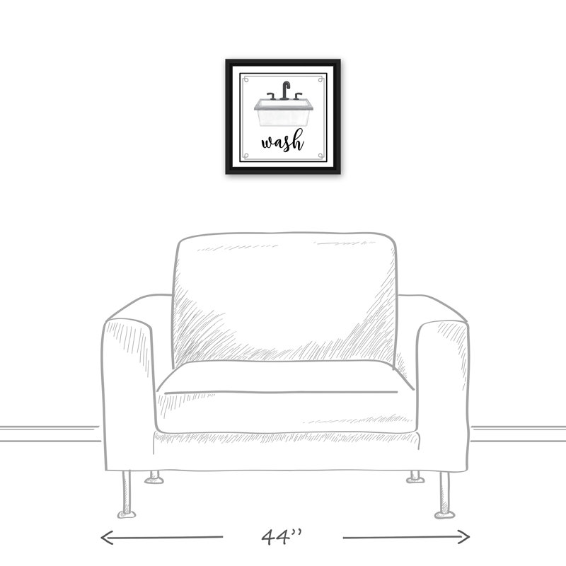 Wash, impression sur toile encadrée, L 13,75 po x H 13,75 po