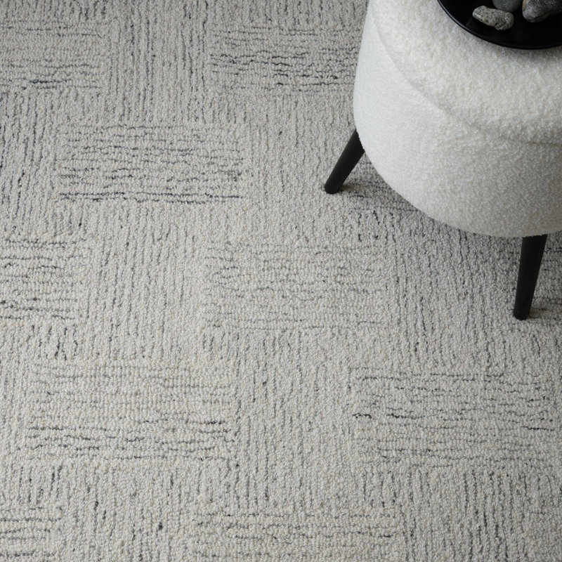 Charnita Chevron / Zig Zag Wool Hand Tufted Area Rug, Rectangle 120 x 170 cm