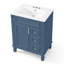 Meuble-lavabo de 24 po avec lavabo en céramique, petite armoire de lavabo de salle de bain noir, 2 tiroirs et tablette réglable, quincaillerie à fermeture silencieuse de qualité supérieure-615912633-615912638